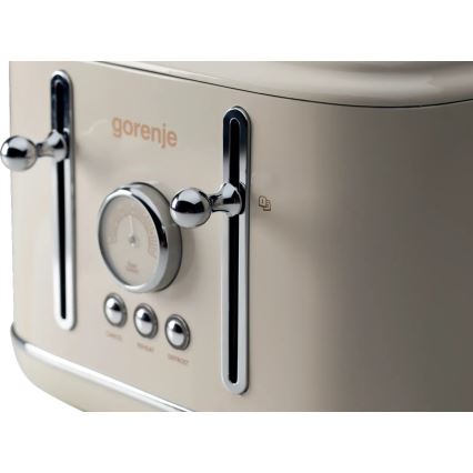 GORENJE T2300CLIN - Négyszeletes kenyérpirító, 1150 W/230 V, bézs