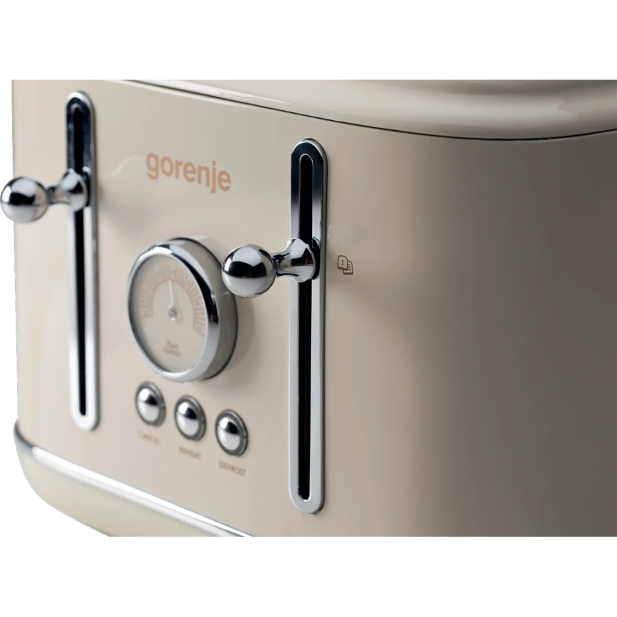 GORENJE T2300CLIN - Négyszeletes kenyérpirító, 1150 W/230 V, bézs