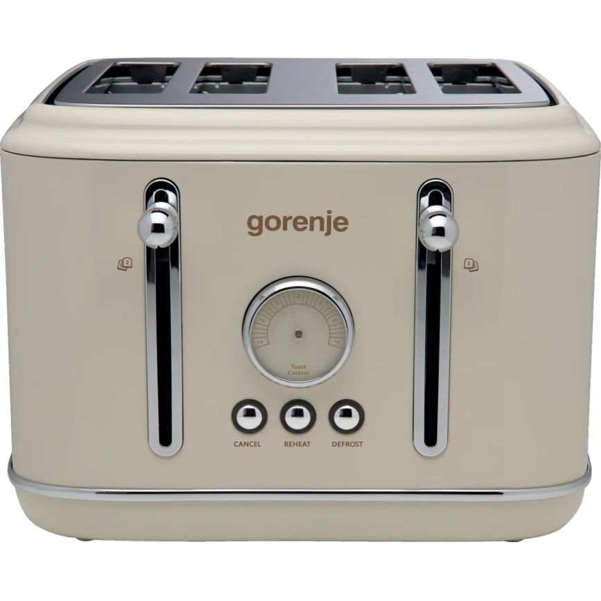 GORENJE T2300CLIN - Négyszeletes kenyérpirító, 1150 W/230 V, bézs