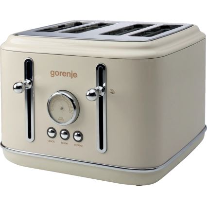 GORENJE T2300CLIN - Négyszeletes kenyérpirító, 1150 W/230 V, bézs