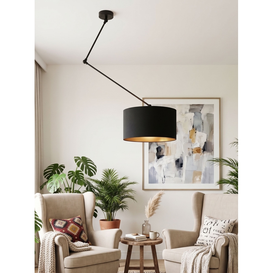 GORTA LED állítható rúdra szerelhető csillár 1xE27/60W/230V, fekete/arany