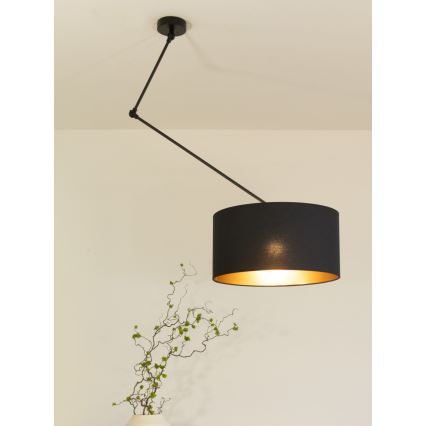GORTA LED állítható rúdra szerelhető csillár 1xE27/60W/230V, fekete/arany