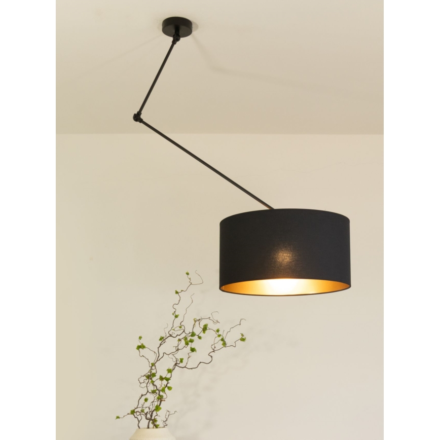GORTA LED állítható rúdra szerelhető csillár 1xE27/60W/230V, fekete/arany