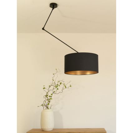 GORTA LED állítható rúdra szerelhető csillár 1xE27/60W/230V, fekete/arany