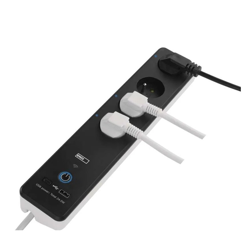 Okos hosszabbító kábel kapcsolóval GoSmart 4Z + 1xUSB-A + 1xUSB-C 2 m Wi-Fi Tuya