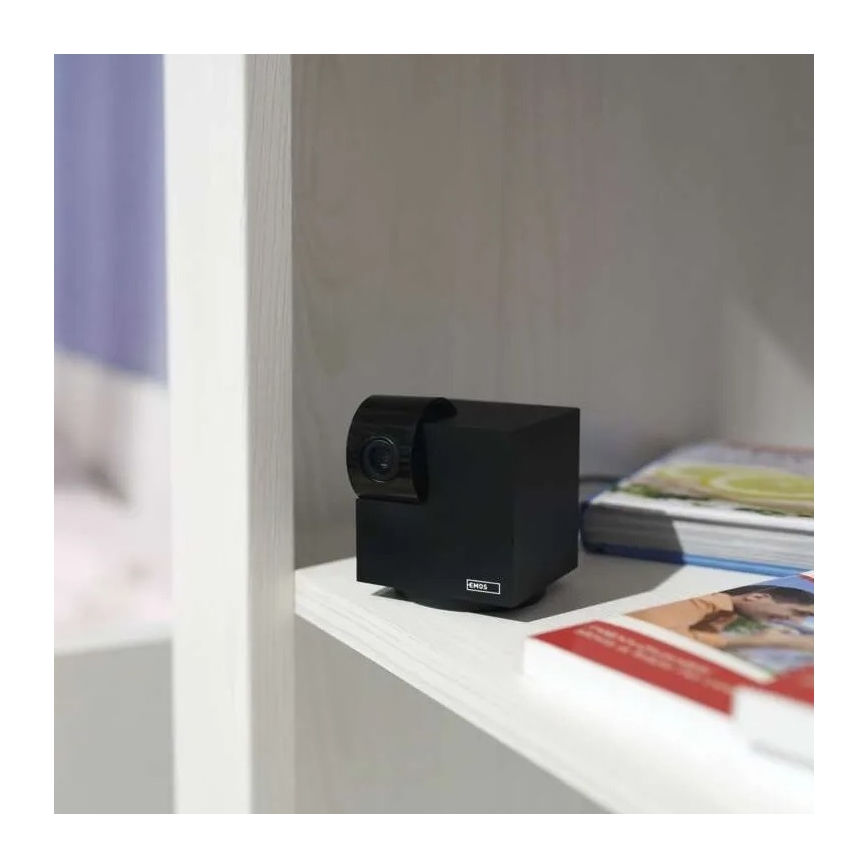 Okos, belső forgatható kamera mozgásérzékelővel GoSmart 5V Wi-Fi Tuya fekete