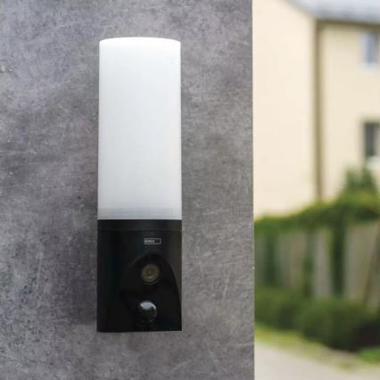 LED okos kültéri kamera világítással GoSmart LED/12W/230V 3200K IP65 Wi-Fi Tuya fekete