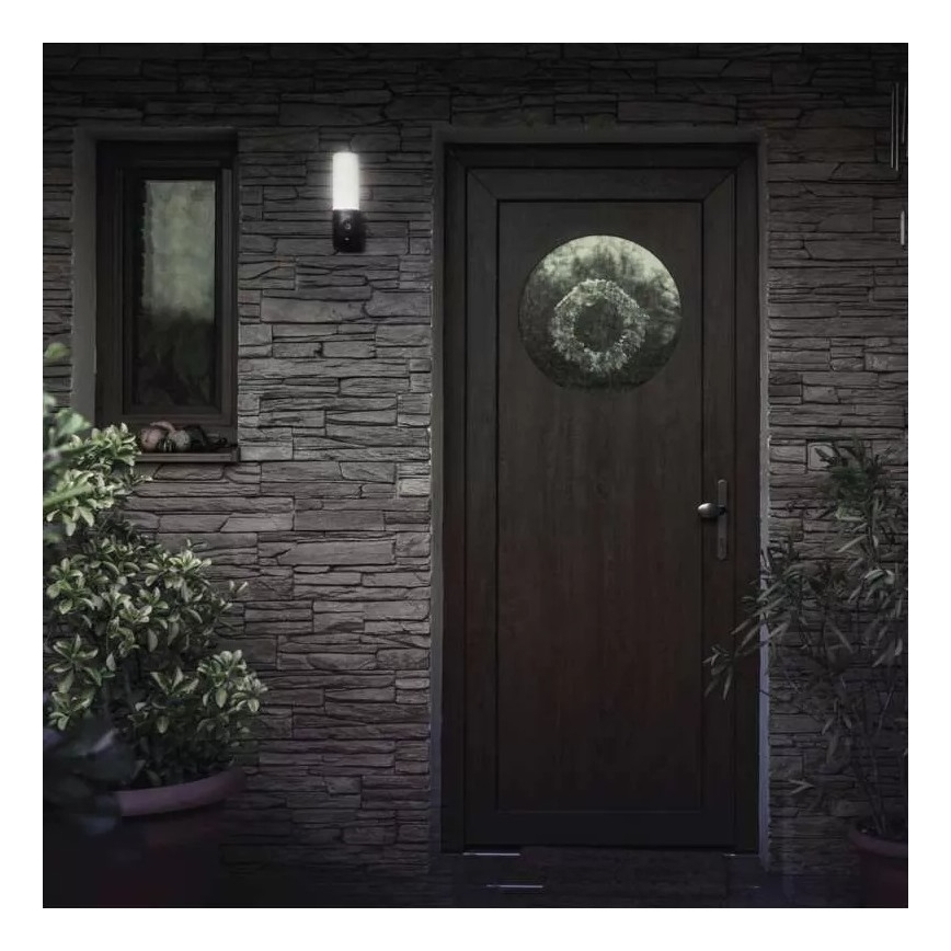 LED okos kültéri kamera világítással GoSmart LED/12W/230V 3200K IP65 Wi-Fi Tuya fekete