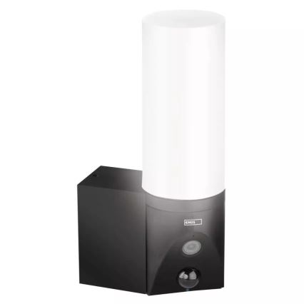 LED okos kültéri kamera világítással GoSmart LED/12W/230V 3200K IP65 Wi-Fi Tuya fekete