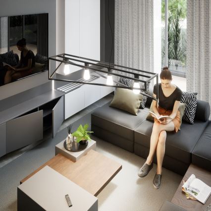 Lámpa zsinóron GOTE 4xE27/60W/230V