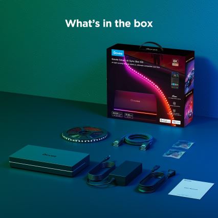 Govee - AI Sync Box 2 okostévé RGBICW háttérvilágítás 55-65 Wi-Fi