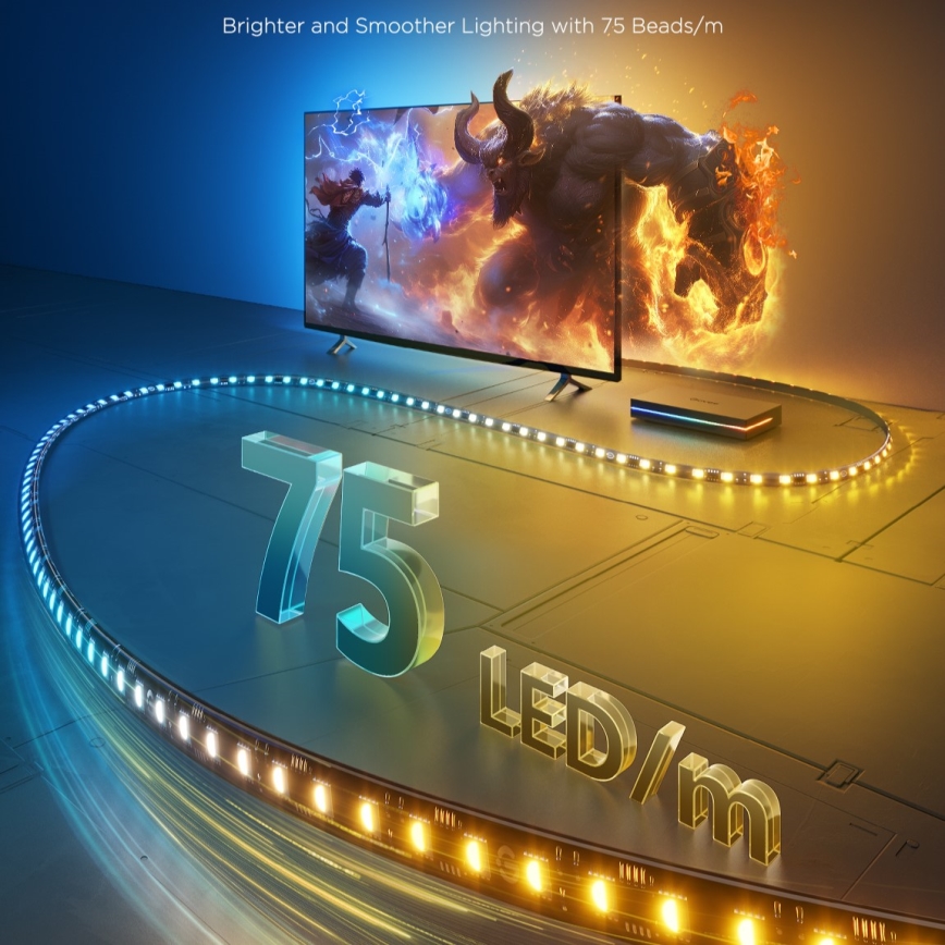 Govee - AI Sync Box 2 okostévé RGBICW háttérvilágítás 55-65 Wi-Fi