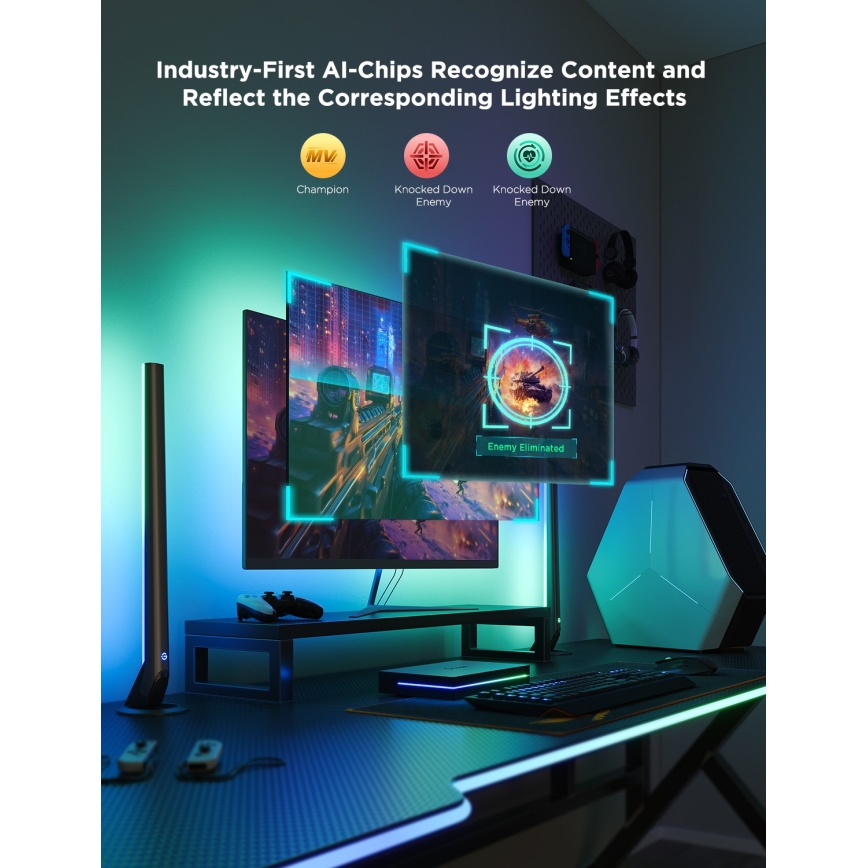 Govee - AI Sync Box Kit 2 okos készlet PC világításhoz 27-34 + LED panelek Wi-Fi