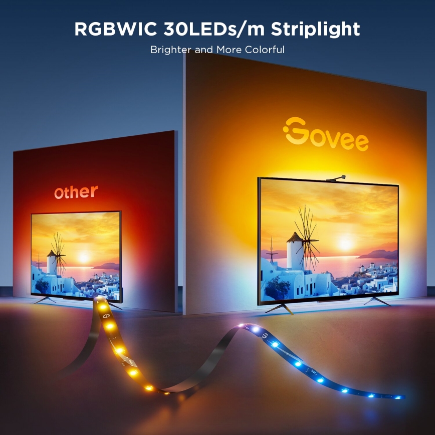 Govee - Backlight 3S Netflix TV 55-65 SMART LED háttérvilágítás RGBICW Wi-Fi + távirányítás