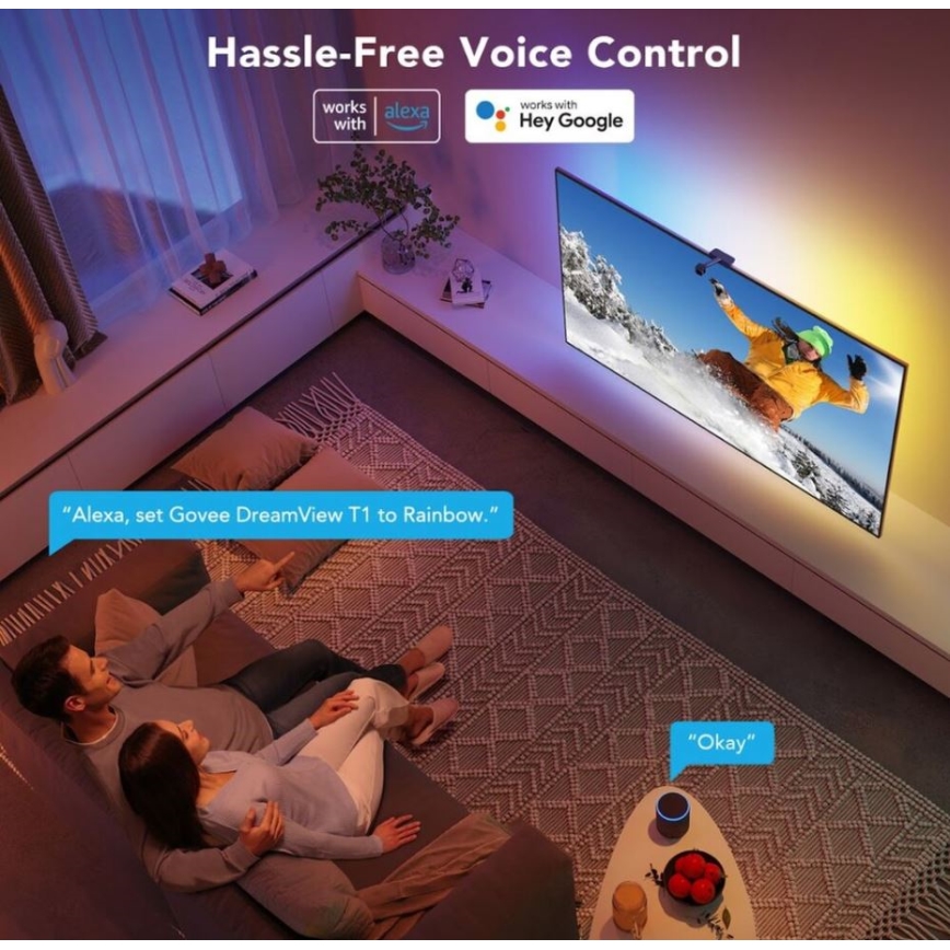 Govee - DreamView TV 75-85 SMART LED háttérvilágítás RGBIC Wi-Fi + távirányítás