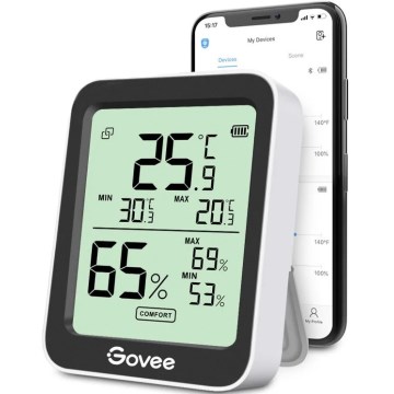 Govee - Hőmérséklet- és páratartalom-mérő kijelzővel 2xAAA