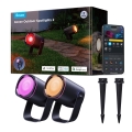 Govee - KÉSZLET 2x LED RGBWW Dimmelhető reflektor LED/12W/230V IP67 2700-6500K Wi-Fi