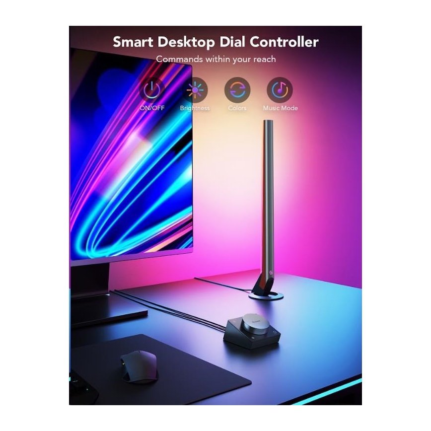 Govee - KÉSZLET 2x Smart Gaming Wi-Fi LED RGBIC Panels + Smart Dual + távirányítás