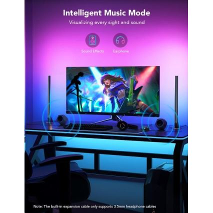 Govee - KÉSZLET 2x Smart Gaming Wi-Fi LED RGBIC Panels + Smart Dual + távirányítás