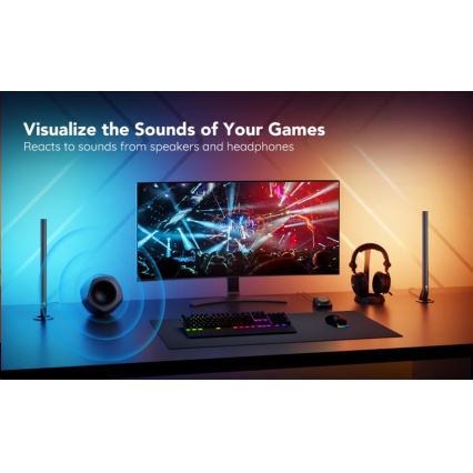 Govee - KÉSZLET 2x Smart Gaming Wi-Fi LED RGBIC Panels + Smart Dual + távirányítás