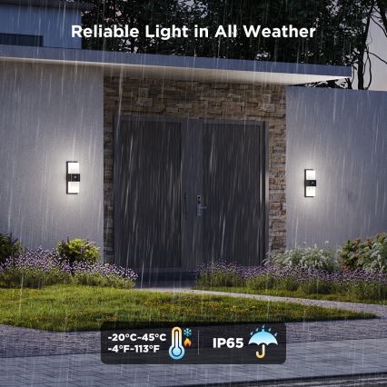Govee - LED RGBIC Dimmelhető Kültéri érzékelős fali lámpa LED/230V IP65 2700-6500K Wi-Fi
