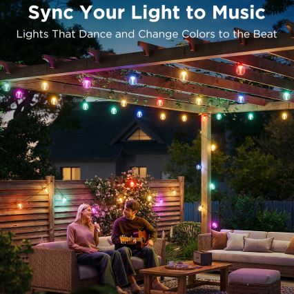 Govee - LED RGBICW Dimmelhető kültér dekoratív lánc LED/24W/230V IP67 2700-6500K Wi-Fi