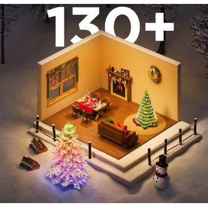 Govee - LED RGBICW kültéri karácsonyi lánc 2700-6500K 20m Wi-Fi Matter IP66