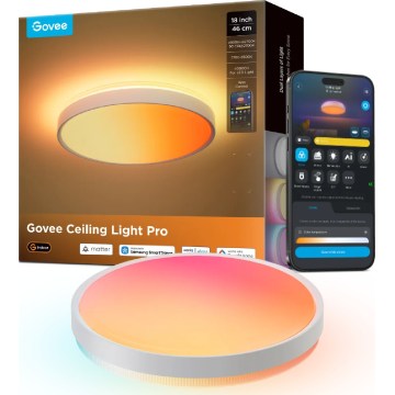 Govee - LED RGBICWW Dimmelhető mennyezeti LED lámpa/55W/230V átm. 46 cm Matter Wi-Fi