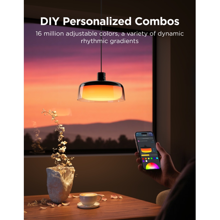 Govee - LED RGBICWW Fényerőszabályozható kábeles csillár LED/21W/230V matt Wi-Fi