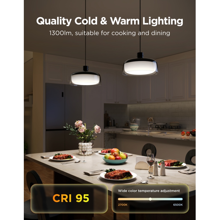 Govee - LED RGBICWW Fényerőszabályozható kábeles csillár LED/21W/230V matt Wi-Fi