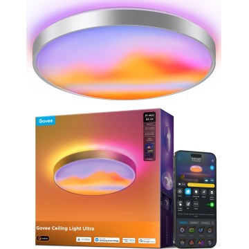 Govee - LED RGBICWW Fényerőszabályozható mennyezeti lámpa LED/55W/230V átm. 53 cm Matter Wi-Fi