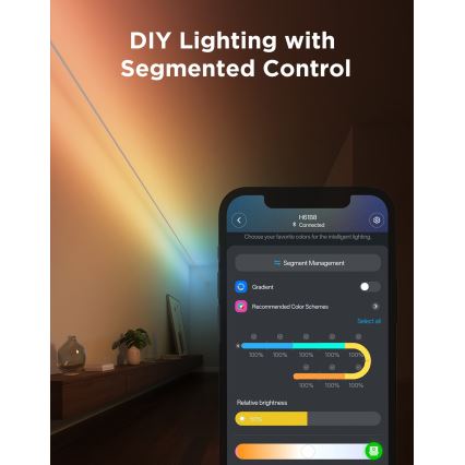Govee - LED RGBICWW függesztett LED-szalag/36W/24V 4m Skyline Matter Wi-Fi