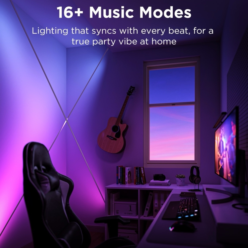 Govee - LED RGBICWW függesztett LED-szalag/36W/24V 4m Skyline Matter Wi-Fi
