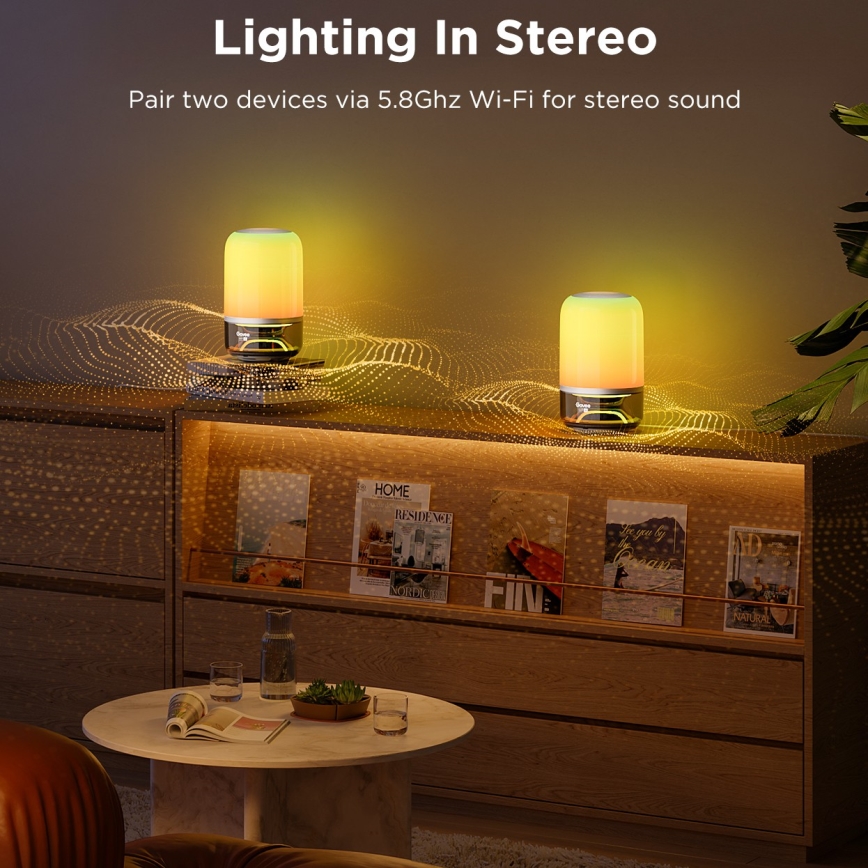 Govee - LED RGBW dimmelhető asztali lámpa beépített hangszóróval LED/36W/12V Wi-Fi