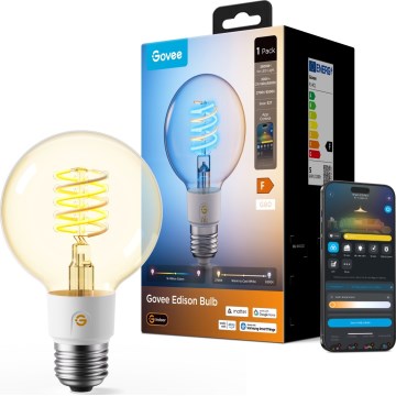 Govee - LED RGBWW dimmelhető izzó Smart MATTER G80 E27/5W/230V 2700-6500K Wi-Fi