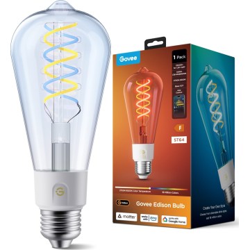 Govee - LED RGBWW dimmelhető izzó Smart MATTER ST64 E27/5W/230V 2700-6500K Wi-Fi