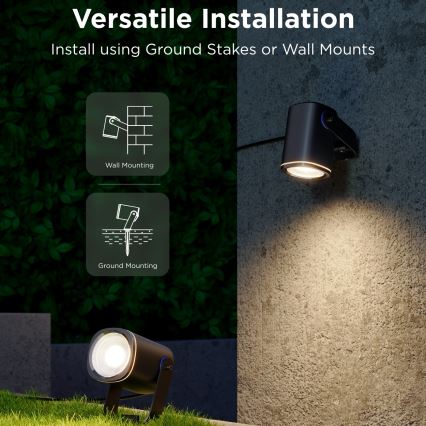 Govee - KÉSZLET 2x LED RGBWW Dimmelhető reflektor LED/12W/230V IP67 2700-6500K Wi-Fi