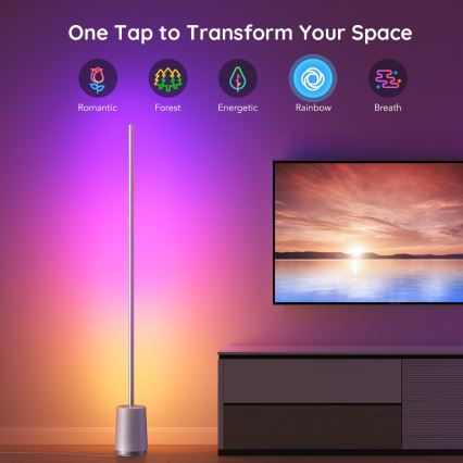 Govee - Állítható fényerejű állólámpa LYRA SMART RGBICWW 2200-6500K Wi-Fi + távirányító