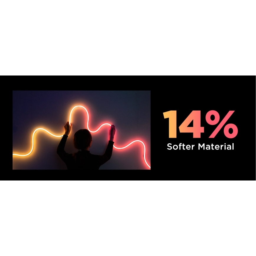 Govee - Neon 2 MATTER rugalmas RGBIC LED szalag, 3 m-es, Wi-Fi