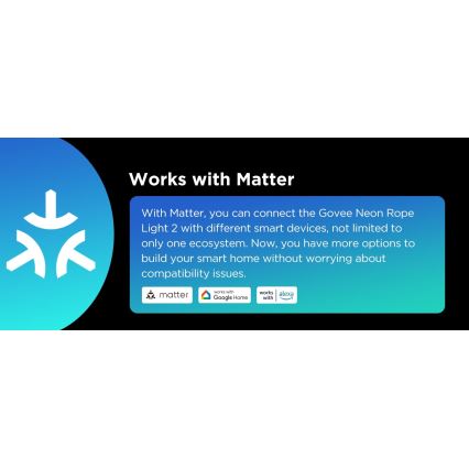 Govee - Neon 2 MATTER rugalmas RGBIC LED szalag, 3 m-es, Wi-Fi