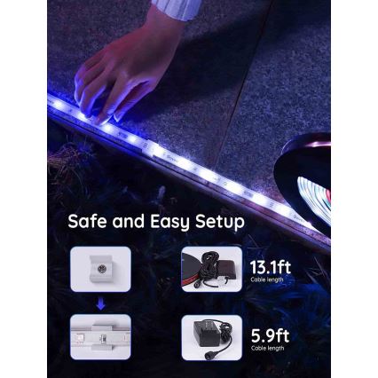 Govee - Phantasy kültéri Pro SMART LED csíkok 10m - kültér RGBIC Wi-Fi IP65