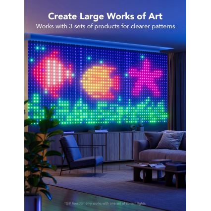 Govee - RGBIC Függönyvilágítás 520 LED 1,5x2m Wi-Fi IP65