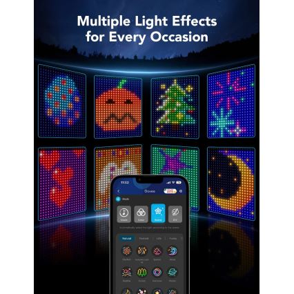 Govee - RGBIC Függönyvilágítás 520 LED 1,5x2m Wi-Fi IP65