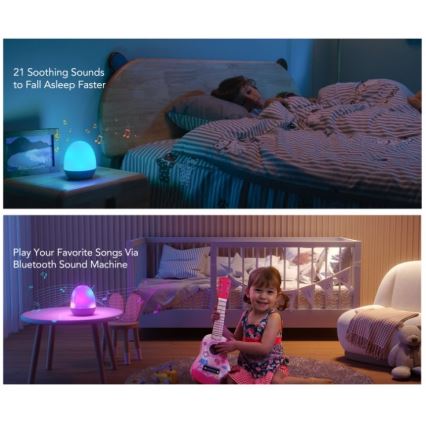 Govee - RGBIC éjszakai okos LED lámpa hangszóróval, Wi-Fi kapcsolattal