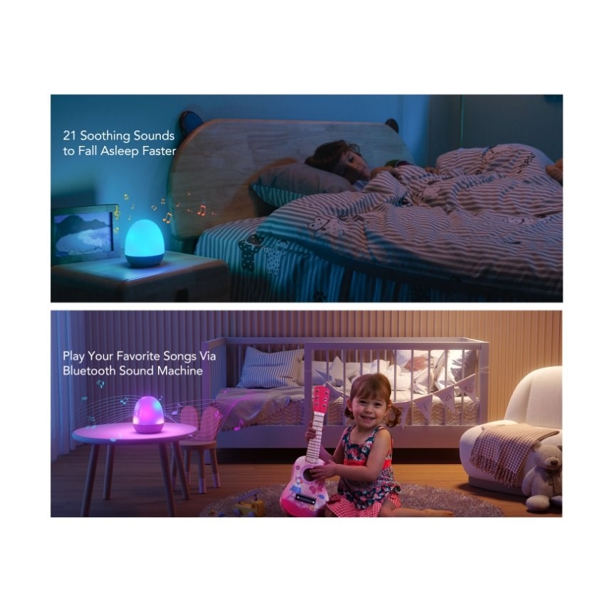 Govee - RGBIC éjszakai okos LED lámpa hangszóróval, Wi-Fi kapcsolattal
