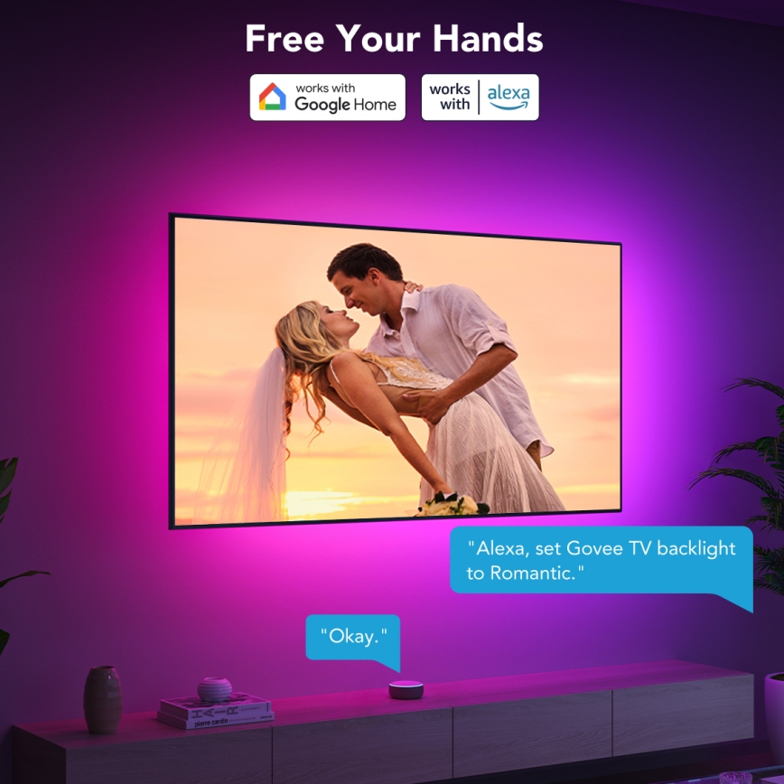 Govee - TV 40-50 okos LED háttérvilágítás RGBIC Wi-Fi