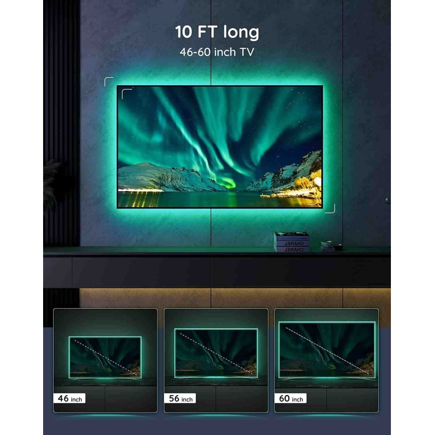 Govee - TV 46-60 Okos LED háttérvilágítás RGB