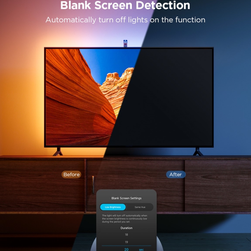 Govee - TV Backlight 3 Lite TV 40-50 SMART LED háttérvilágítás RGBICW Wi-Fi IP67 + távirányító