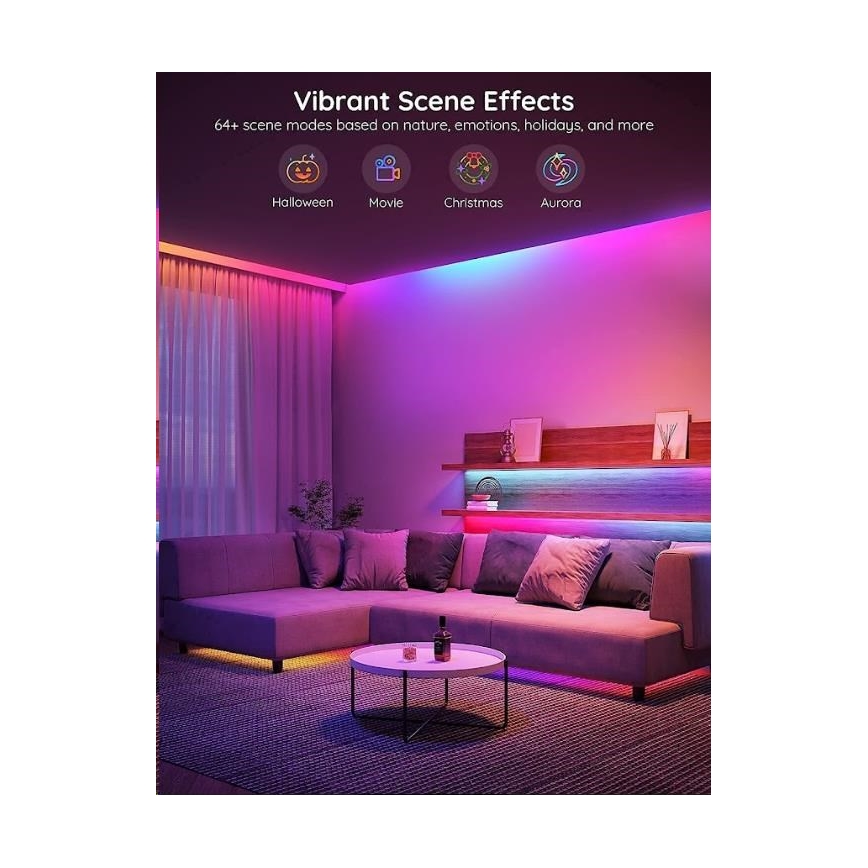 Govee - Wi-Fi RGBIC PRO okos LED szalag 10m