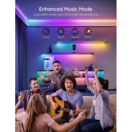 Govee - Wi-Fi RGBIC Smart PRO LED szalag 10m - extra tartós